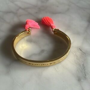 Lilly Pulitzer Bracelet with Coral Pink Tasels